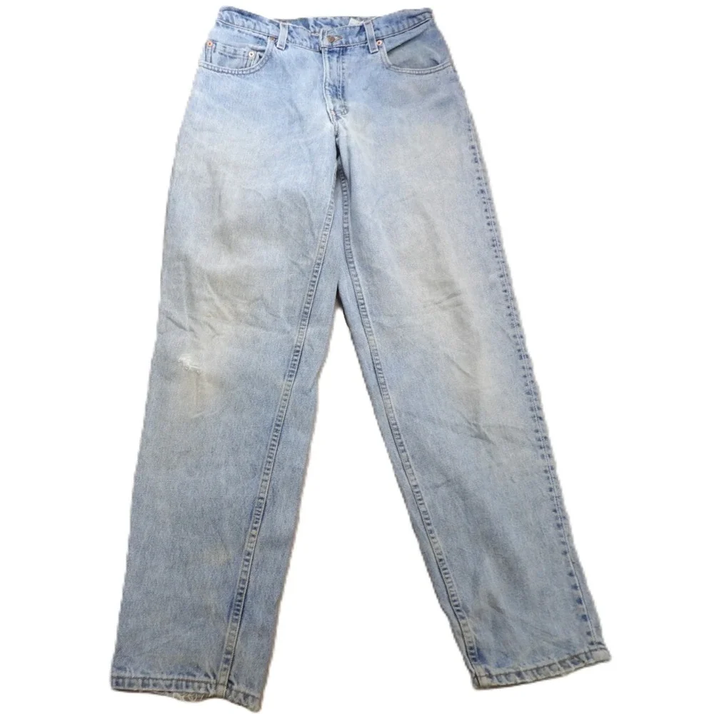 VTG Levis 560 Jeans Men 30x32 Made in USA Light Wash Loose Fit Tapered Blue 90s